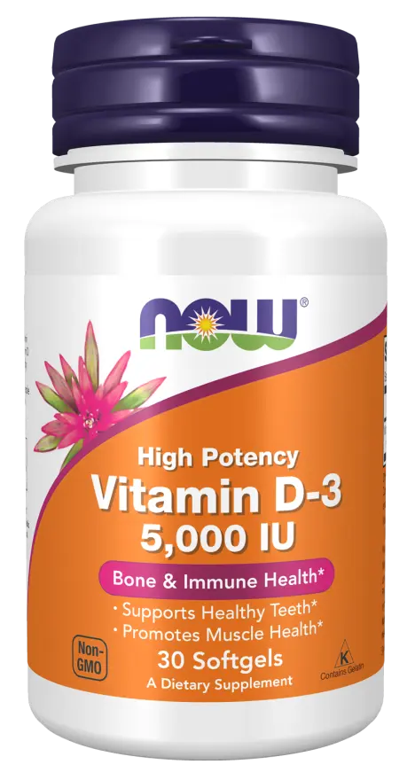 NOW VITAMIN D3 5000 IUX120 SOFTGELS