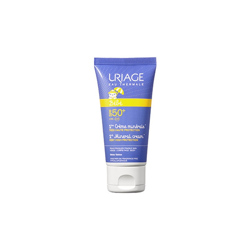 Uriage Bébé 1st Mineral Cream SPF 50+ Mineral Sun Cream SPF 50+ 50 Ml