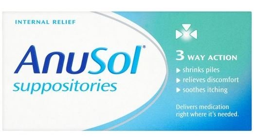 Anusol, Suppositories Treatment for Haemorrhoids Shinks Piles Relieves Discomfort and Soothes , 12 Suppositories