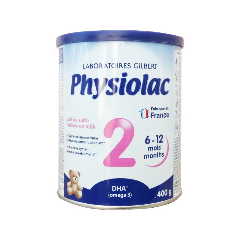 Adapted infant milk Physiolac - 2, 6-12 m, 400 g