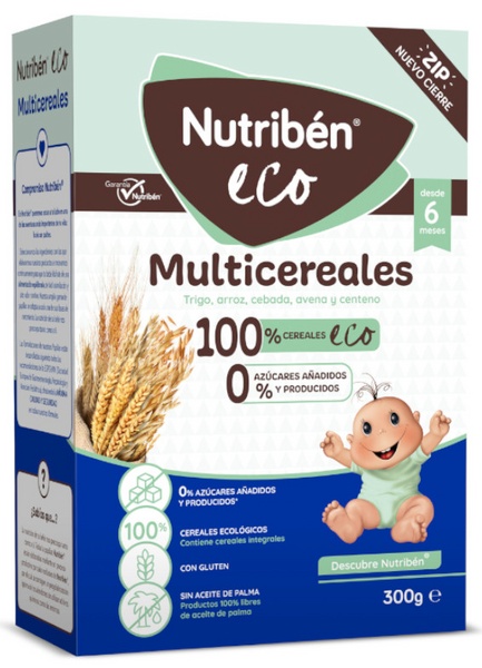 Nutribén Papilla Eco Multicereales +6m 300 Gr