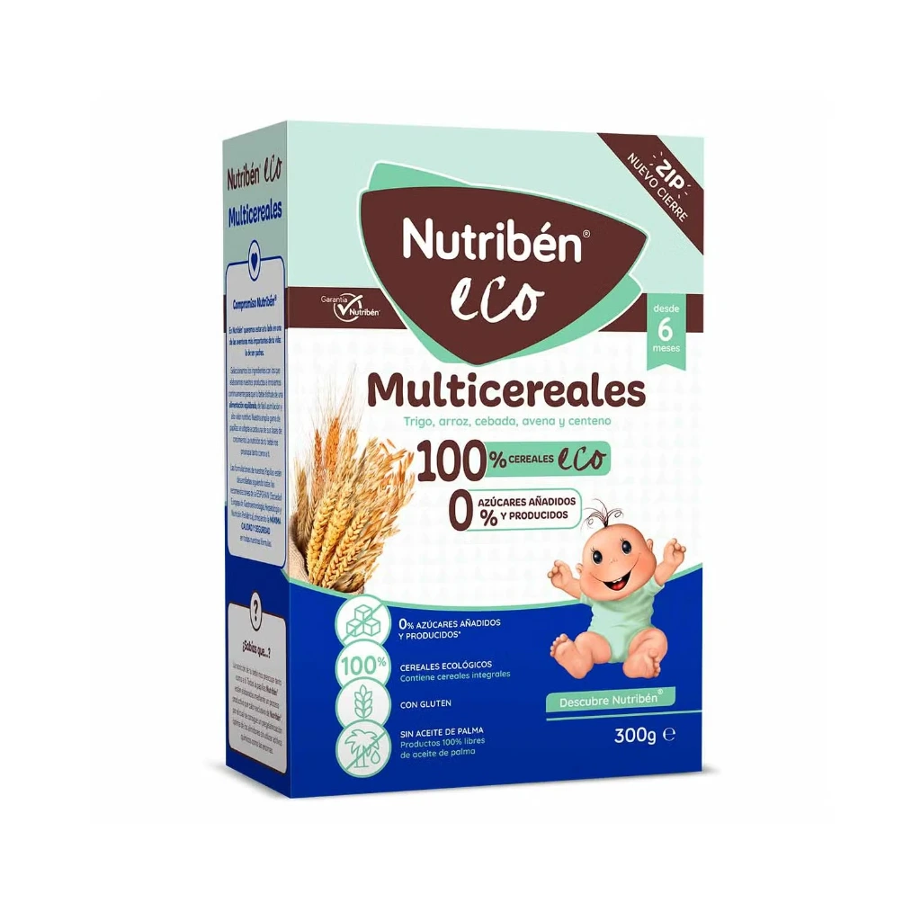 Nutribén Papilla Eco Multicereales +6m 300 Gr
