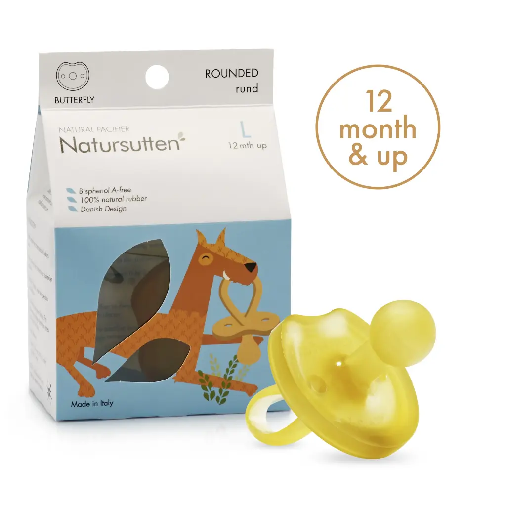 Natursutten Pacifier 12+ Months  Butterfly Rounded Baby Pacifier