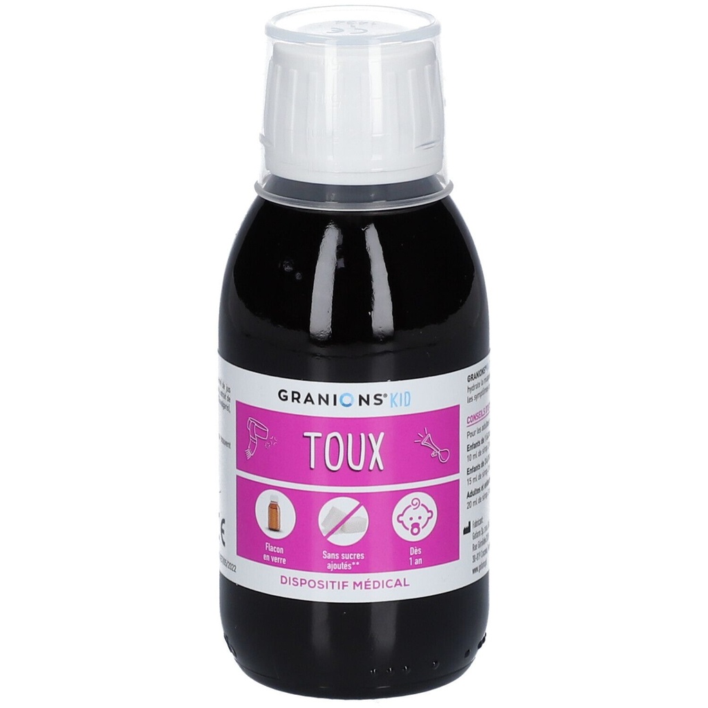 GRANIONS® Kid Toux Irritation Sirop Goût naturel Pomme - Aronia