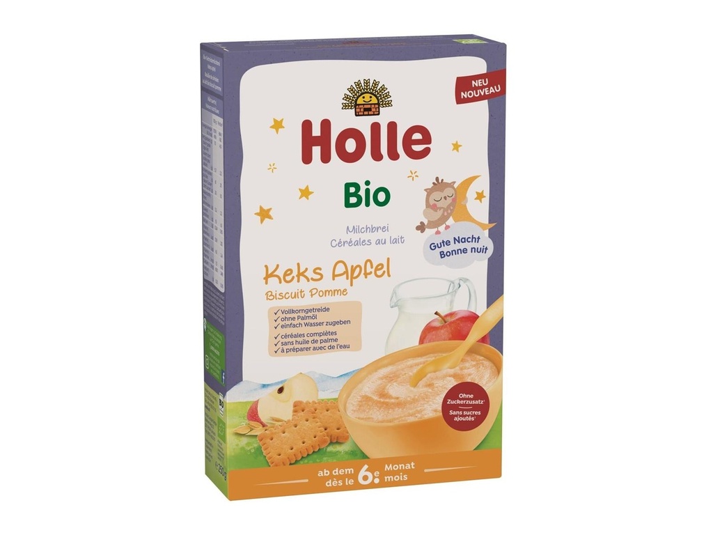Holle milk porridge biscuit Apple Organic, 250 g
