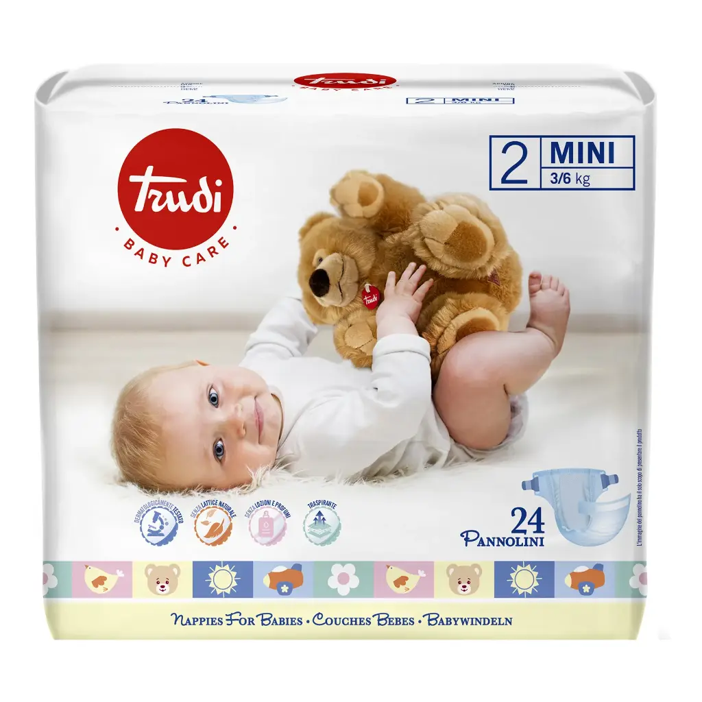 Trudi Baby Care Diapers Mini 3/6 Kg 24 Pieces