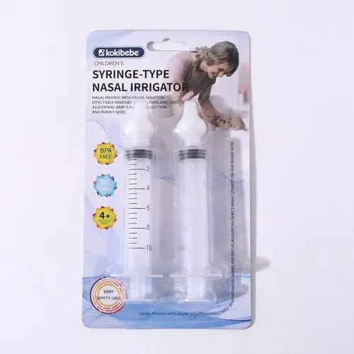 Needle tube baby nasal washer, manual nasal irrigator for infants and young children