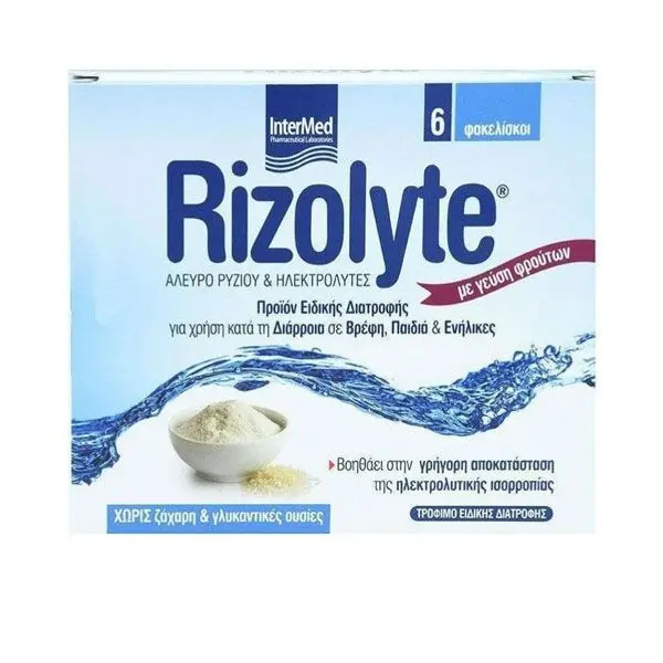 Intermed Rizolyte Rice Flour and Electrolytes against Diarrhea, 6 sachets