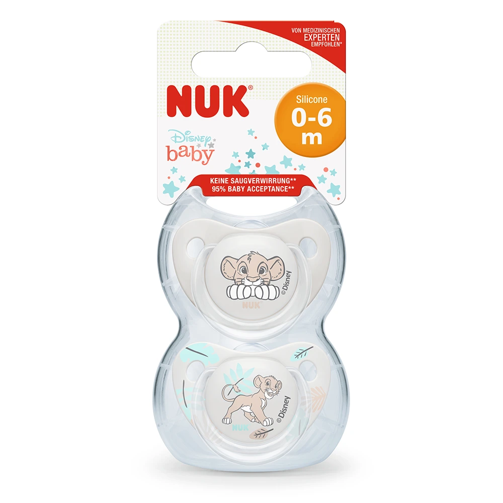 Nuk 730750 Silicone Dryer 0 6M Disney King Lion 2 Pcs