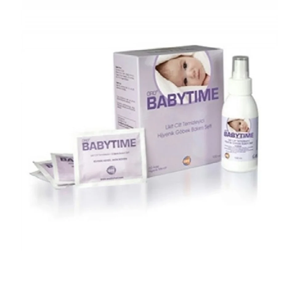 Oro Babytime Set For Cleaning Umbilical Cord (Solution & Sterile Gauze)