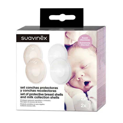 Set of protective breast shells + milk collection shell