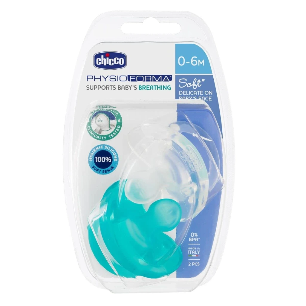 CHICCO- Physio Soft, silicone, 0-6 m, for boy, assortment
