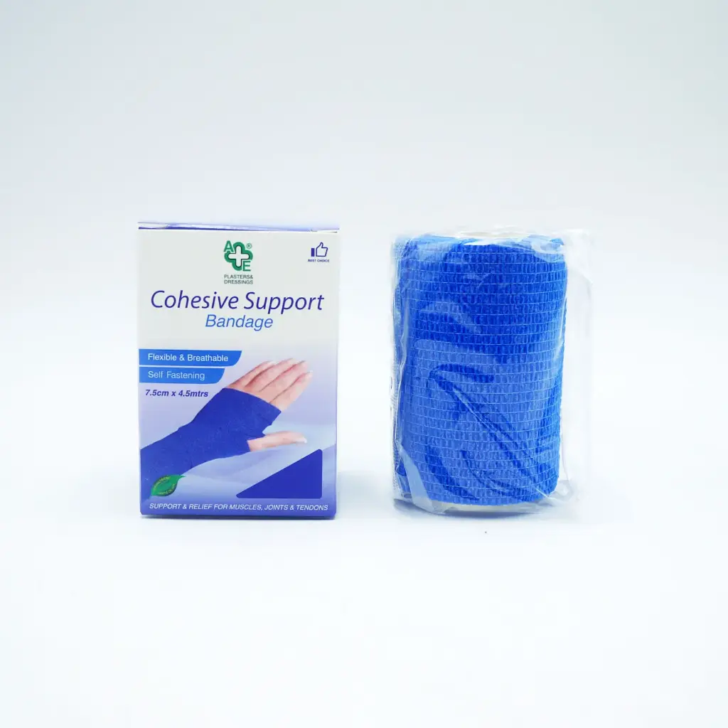 A&E Blue Cohesive Support Bandage 7.5cm x 4.5M