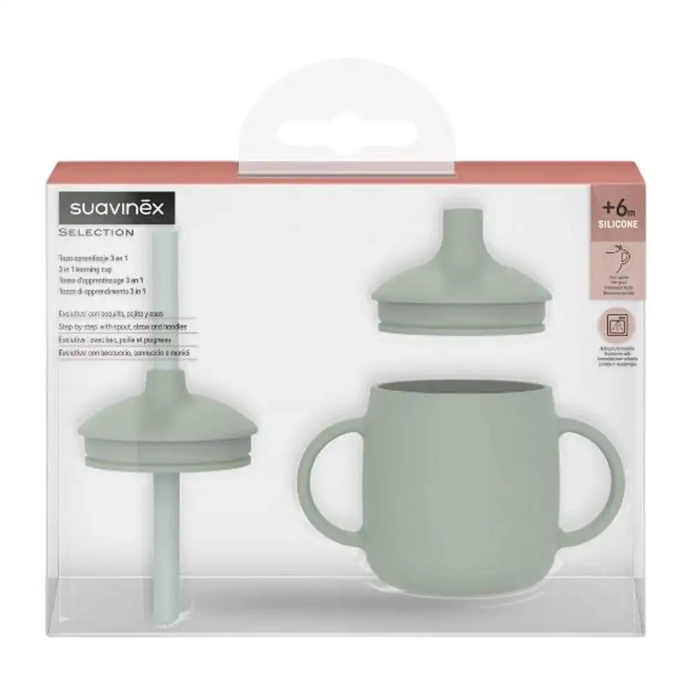 SUAVINEX SELECTION PLATO CON DIVISIONES SILICONA + 4 MESES COLOUR ESSENCE BEIGE