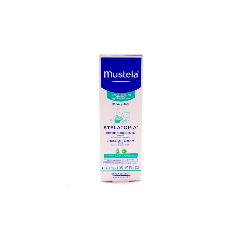 Mustela Bébé Stelatopia Softening Face Cream for Children from Birth 40 Ml