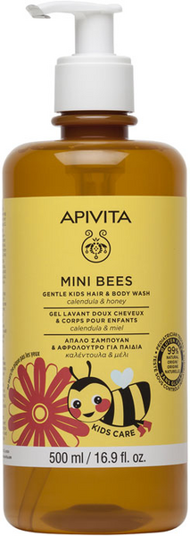Apivita Mini Bees Soft Washing Gel for Children's Body & Hair 500ml
