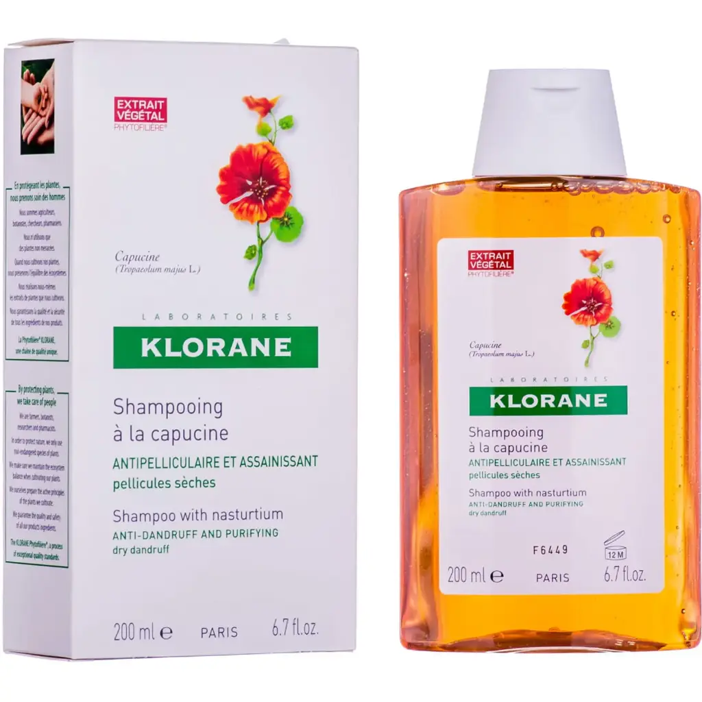 Klorane shampoo with nasturtium extract 200 ml