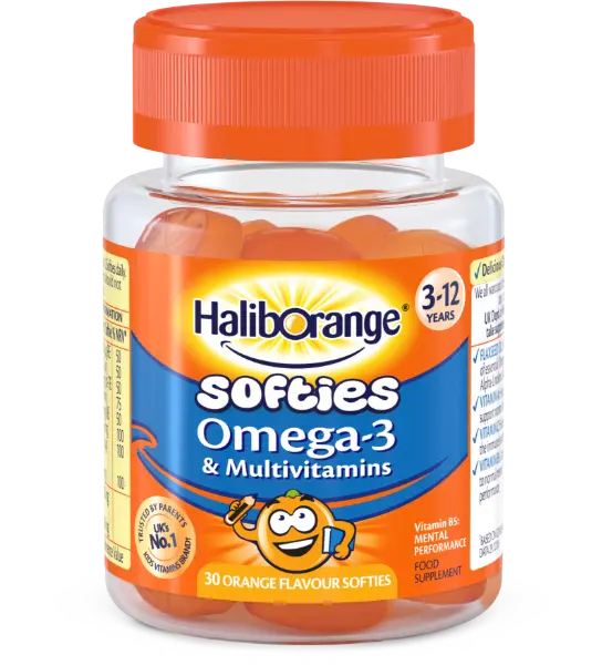 Haliborange Omega-3 & Multivitamin Softies Orange x30 1+1 Falas