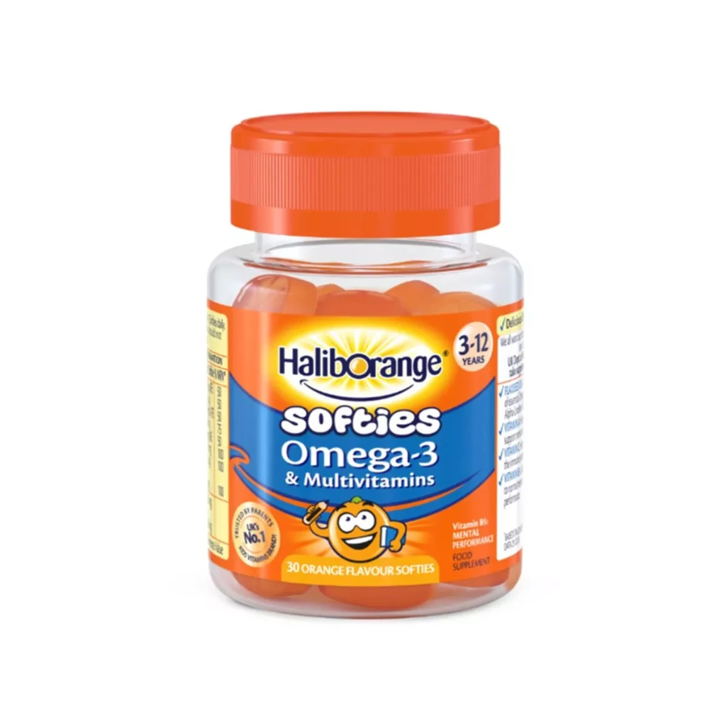 Haliborange Omega-3 & Multivitamin Softies Orange x30 1+1 Falas