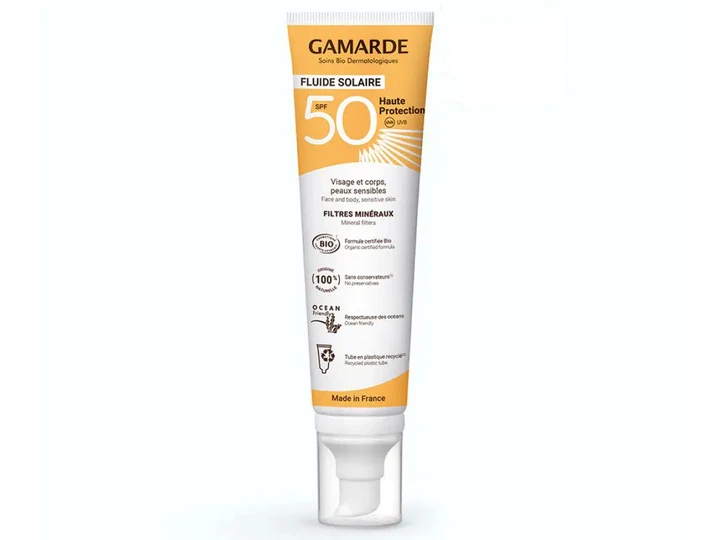 Gamarde- Solar Fluid SPF50 - Face & Body, Delicate Skin - BIO 100 Ml