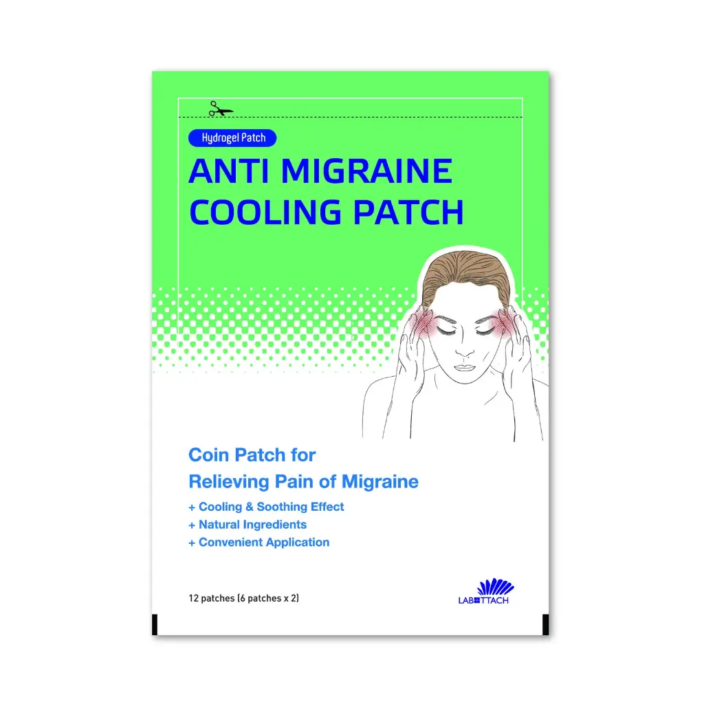 Labottach Anti Migraine Hydrogel Cooling 12 Patch Headache Relief