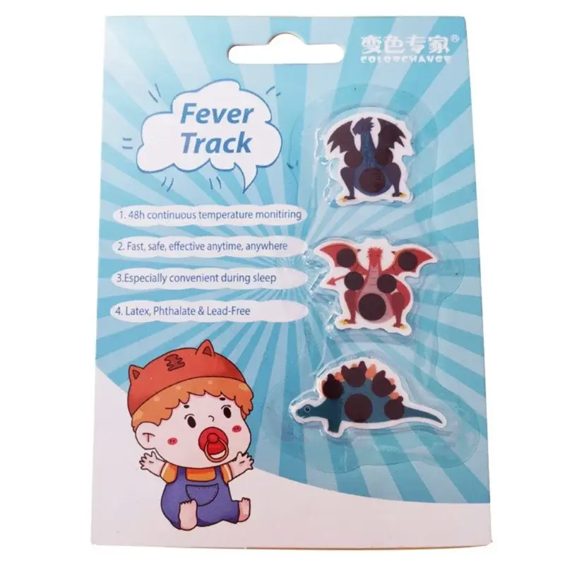 Fever Tracker Baby Fever Forehead Rapid Thermometer Cartoon (Blue)