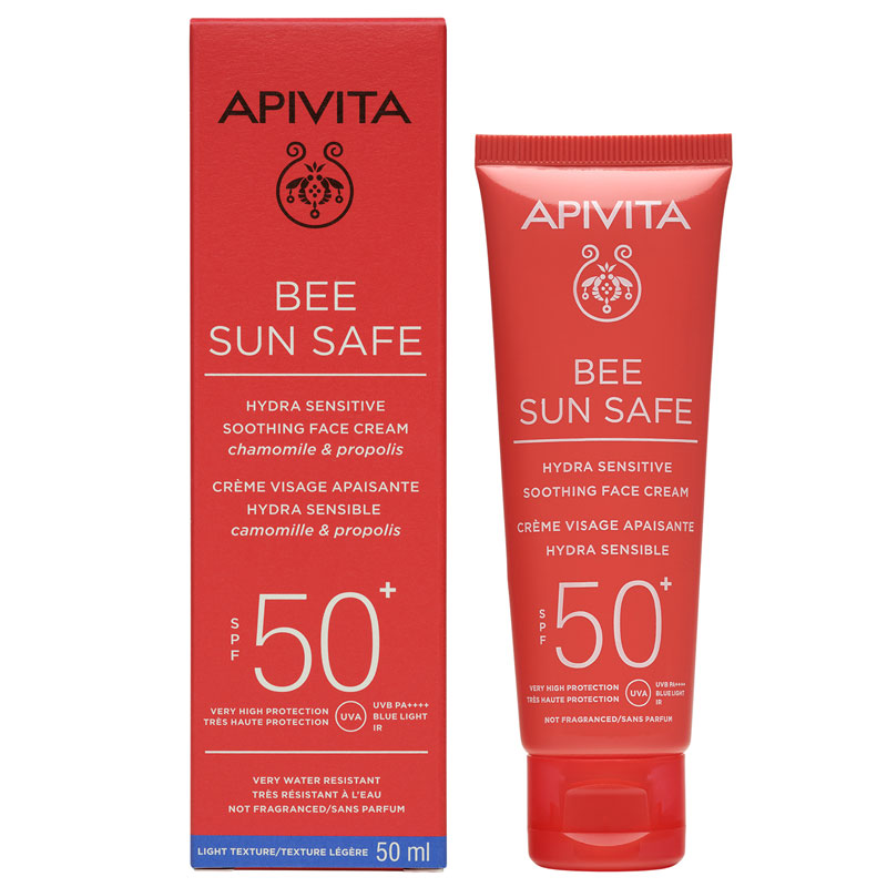 Apivita Ape Sun Safe Hydra Sensitive Soothing Face Cream SPF 50+ 50 Ml