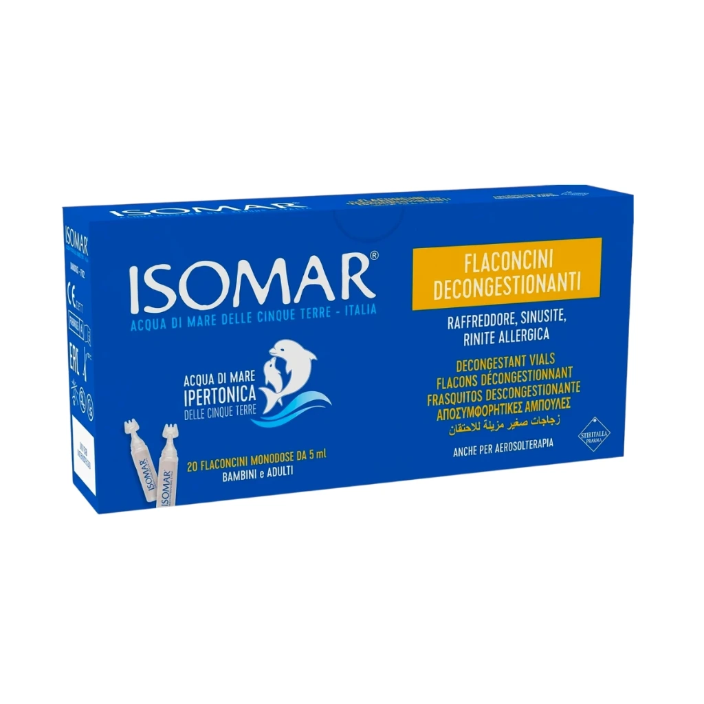 Decongestant Nose Drops with Hypertonic Seawater, 6 Months + ,20x 5 Ml
