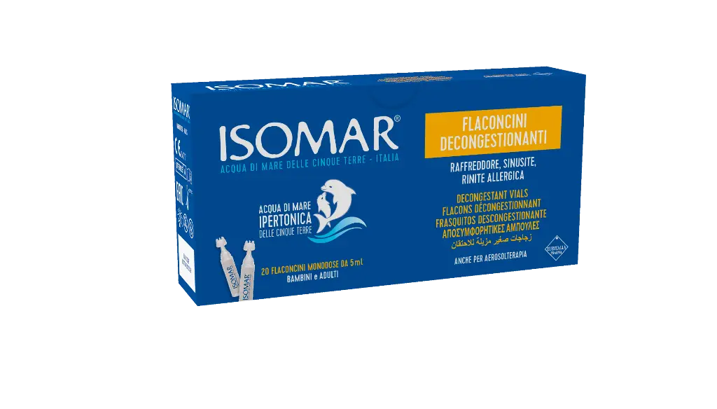 Decongestant Nose Drops with Hypertonic Seawater, 6 Months + ,20x 5 Ml