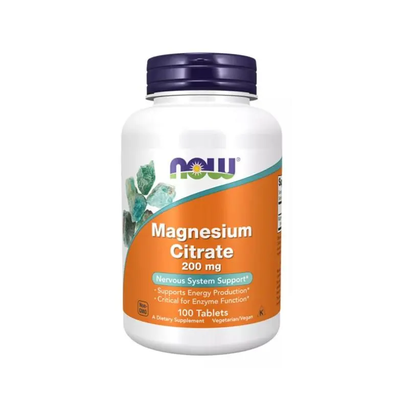 NOW Foods, Magnesium Citrate, 200 Mg, 100 Tablets