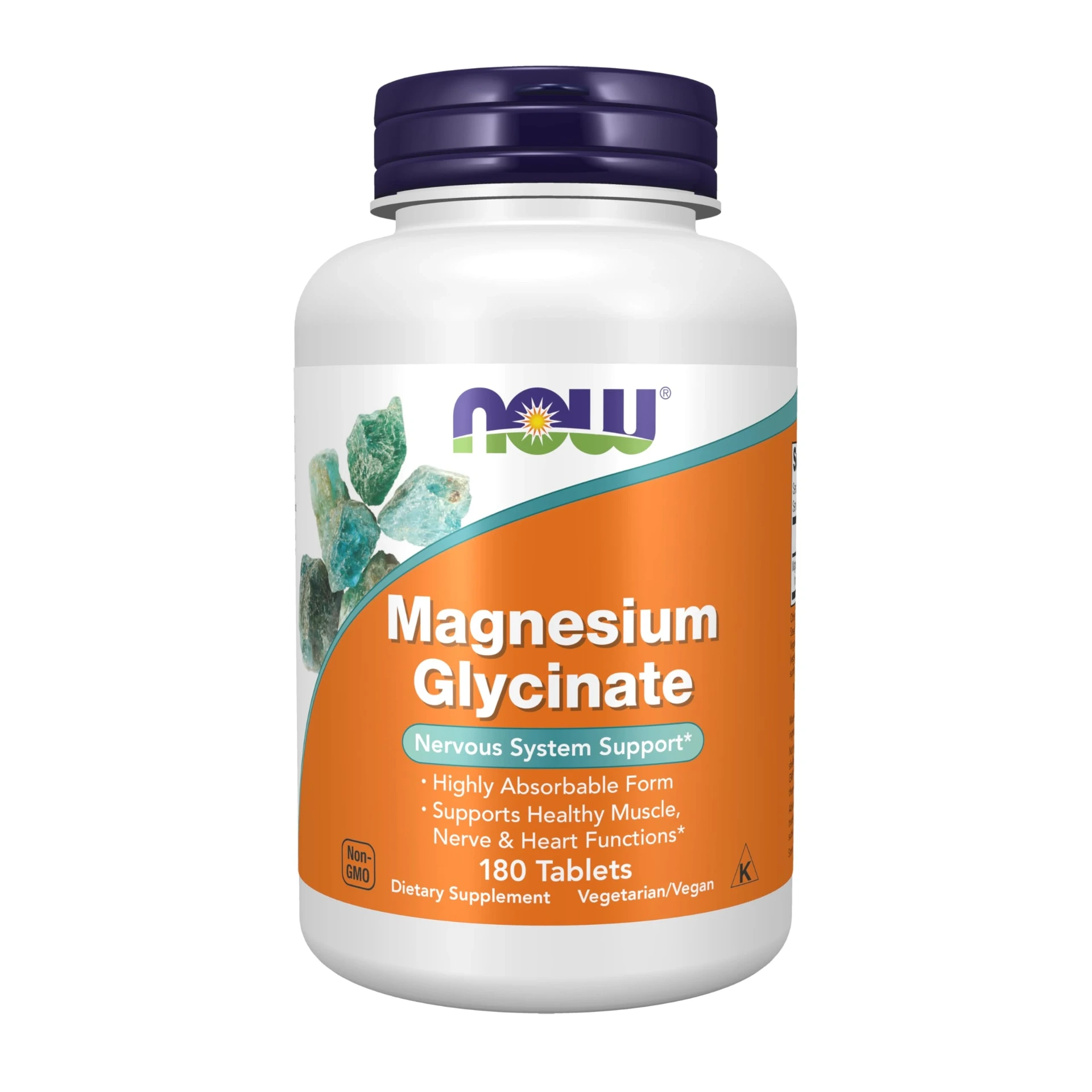 NOW Foods, Magnesium Glycinate, 180 Tablets (100 Mg per Tablet)