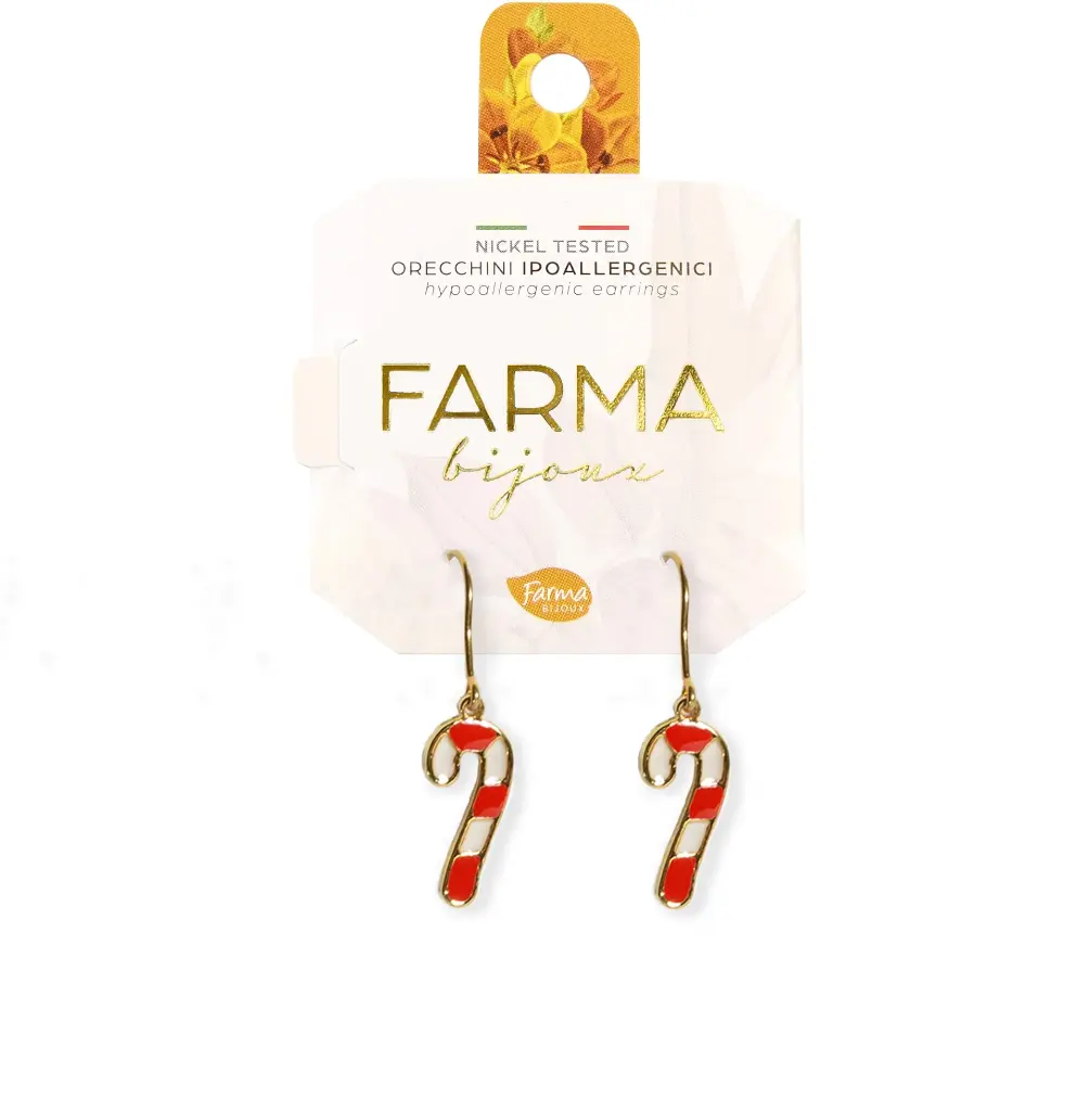 Farma Bijoux Hypoallergenic Earrings Pendant Christmas Sugar 25mm