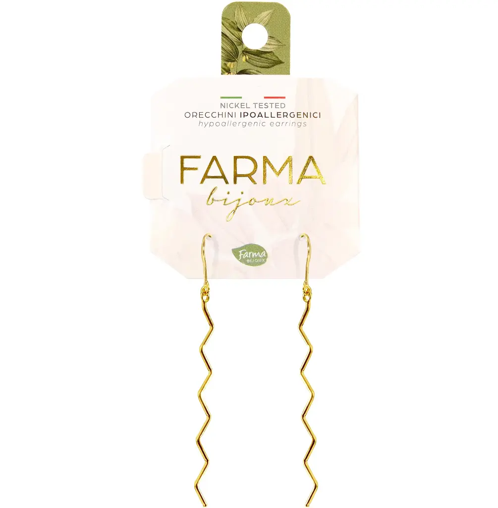 FARMA BIJOUX Golden zigzag 65mm