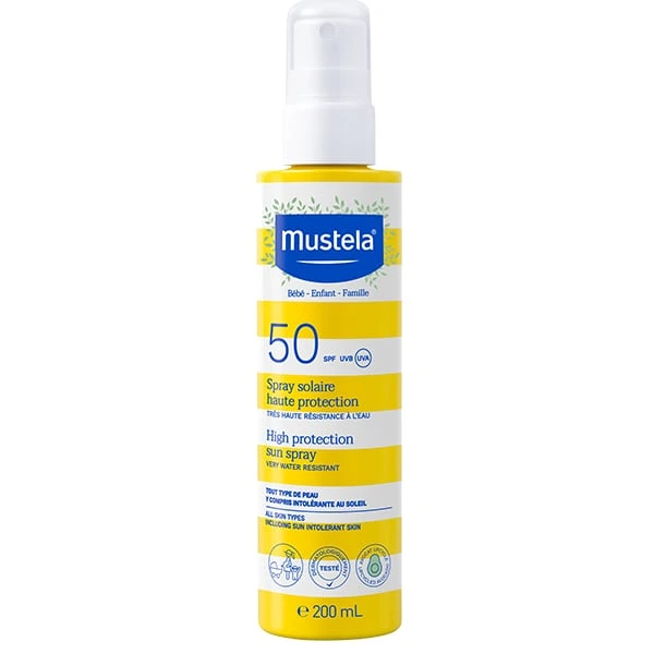 Mustela High Protection Sun Spray for Children and Families SPF50 200 Ml
