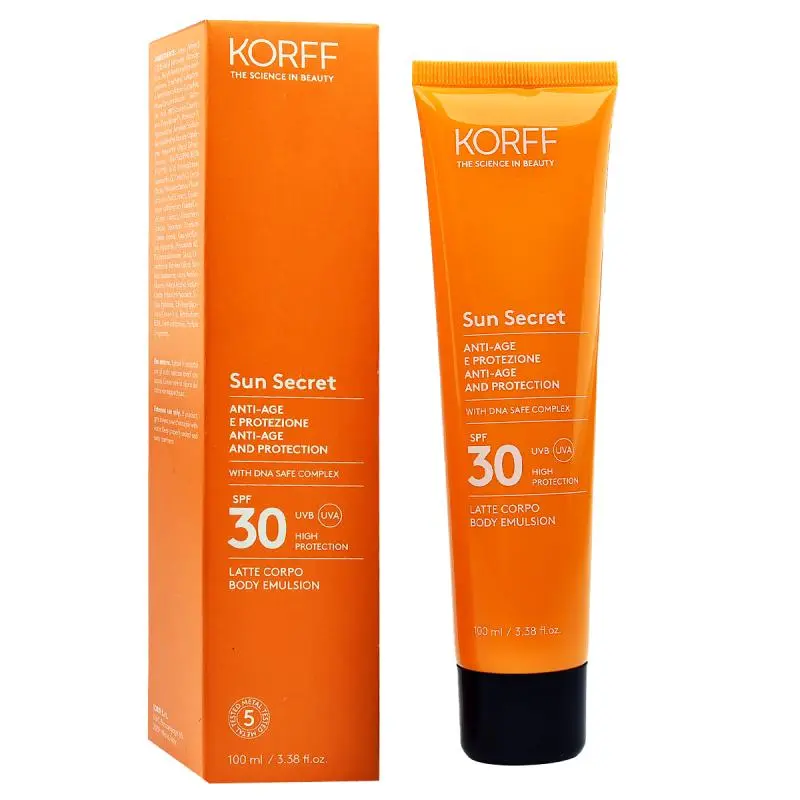 KORFF SUN SECRET ANTI-AGE & PROTECTIVE BODY EMULSION SPF 30 - 100 ML