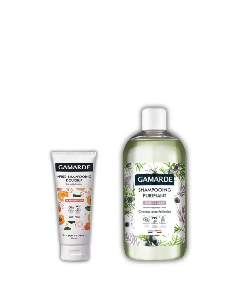 Gamarde Cade Wood Purifying Shampoo - Dandruff +Gamarde Apricot Kernel Gentle Conditioner - All Hair Types for free