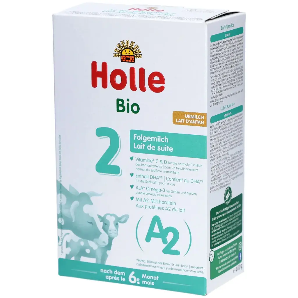 HOLLE A2 organic follow-up milk 2 after 6 Month (400g)