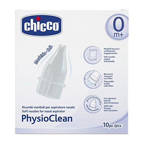 Chicco PhysioClean Soft Nozzles for Nasal Aspirator 0M+ 10 Units