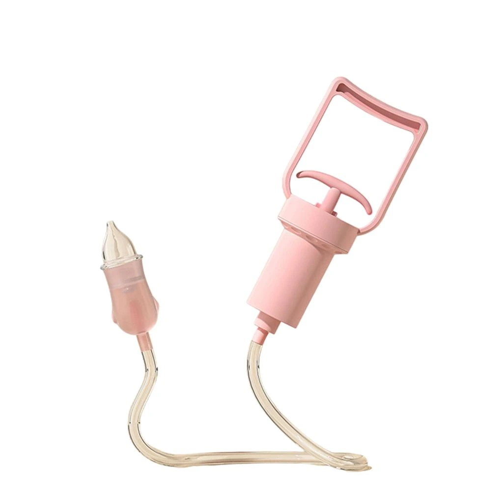Nasal Aspirator, Portable Hand Pull Nose Sucker, Comfortable Suction Pump Pink