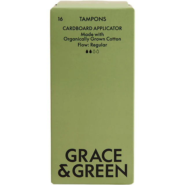 Grace & Green Organic Cotton Applicator Tampons | Regular  16 pack