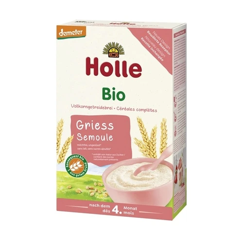 Holle Organic Wholemeal Baby Porridge Semolina, 250 g