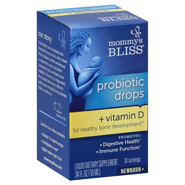 Mommy's Bliss Probiotic Drops + Vitamin D, 10ml