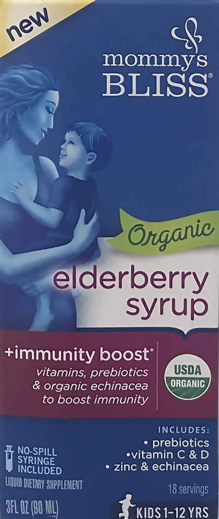 Mommy's Bliss, Kids Organic Immunity Syrup, Kids 1-12 Yrs, 3 Fl Oz (90 Ml)