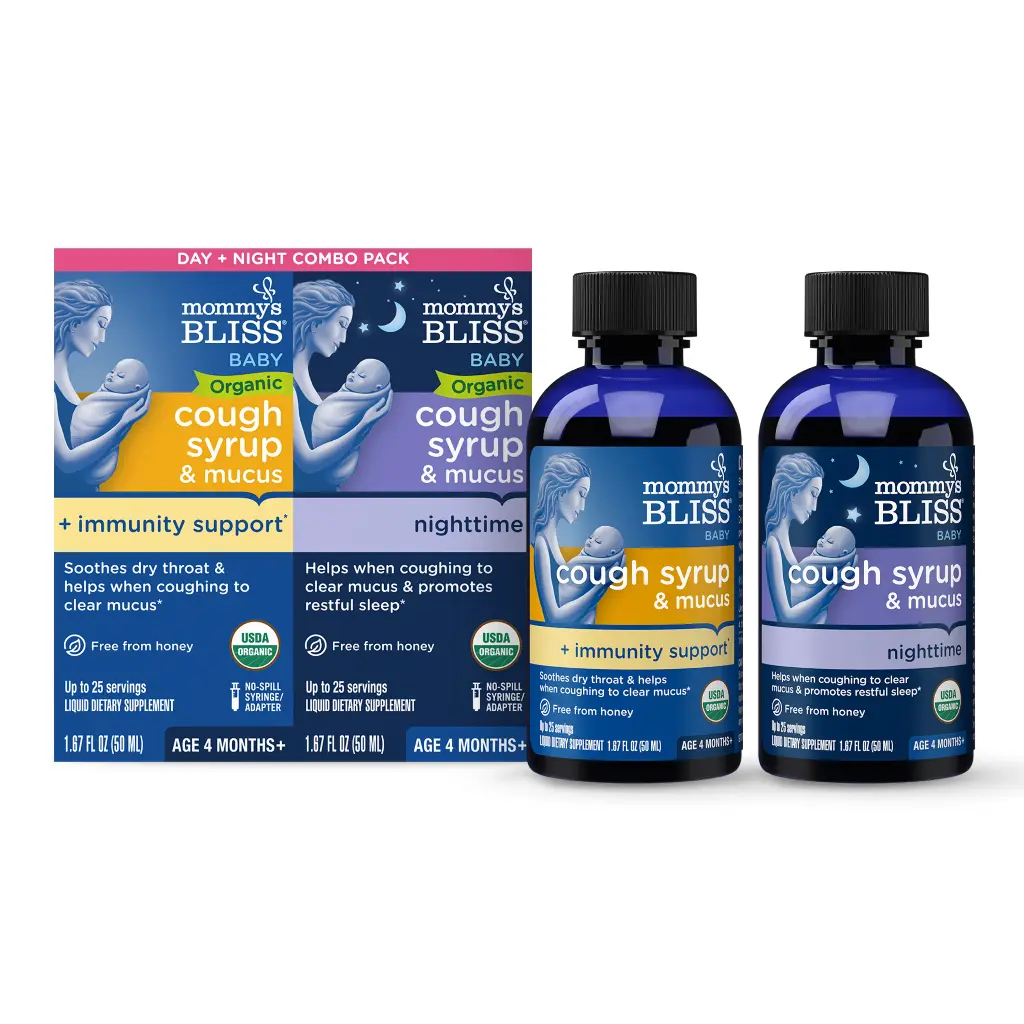 Mommy's Bliss Baby 4M+ DAY+NIGHT Cough Syrup Liquid Combo Pack
