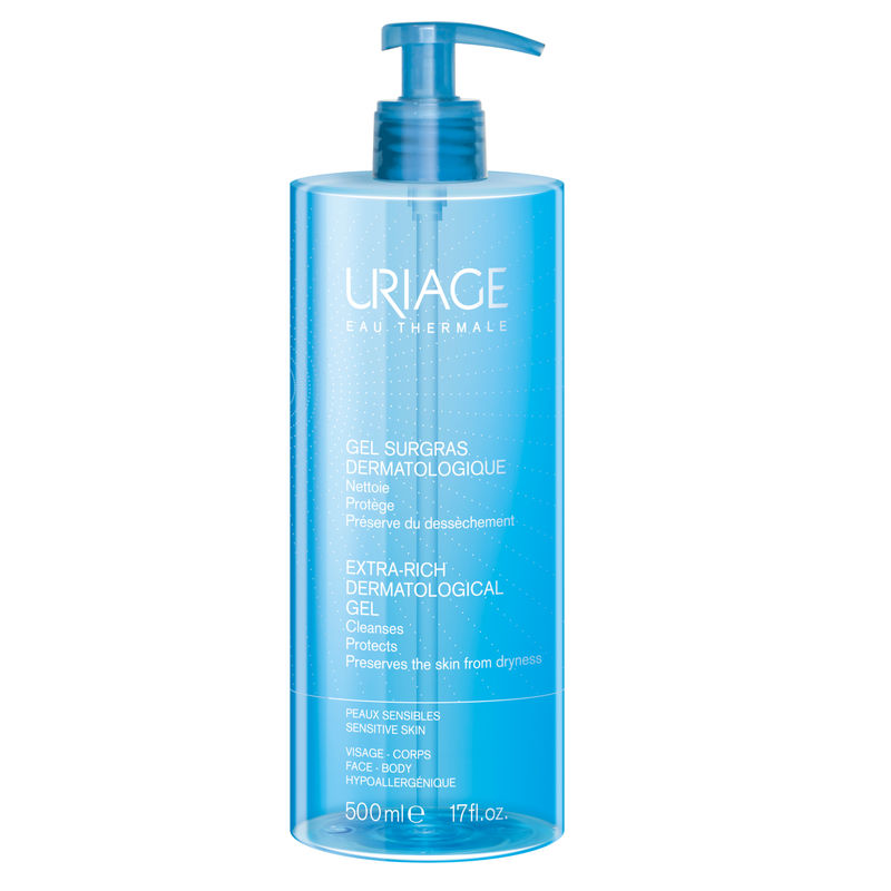 Uriage Hygiène Extra-Rich Dermatological Gel Cleansing Gel for Face and Body 500 Ml