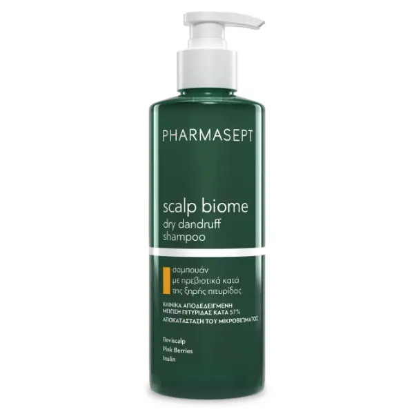 Pharmasept Scalp Biome Dry Dandruff Shampoo Sampoo with Anti-Dry Spit-Rich Prebiotics, 400ml