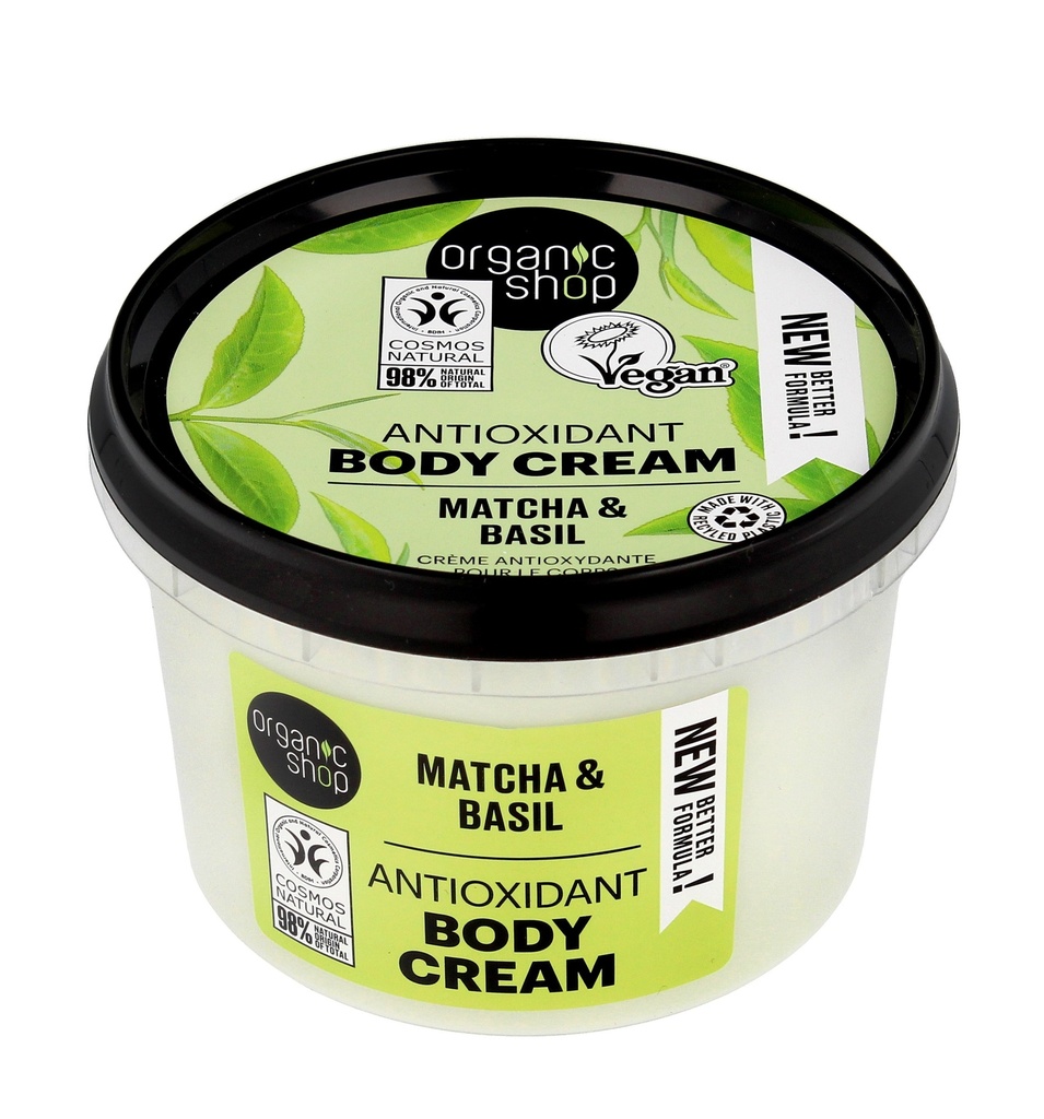 Organic Shop OS Antioxidant Body Cream Matcha & Basil (250ml)