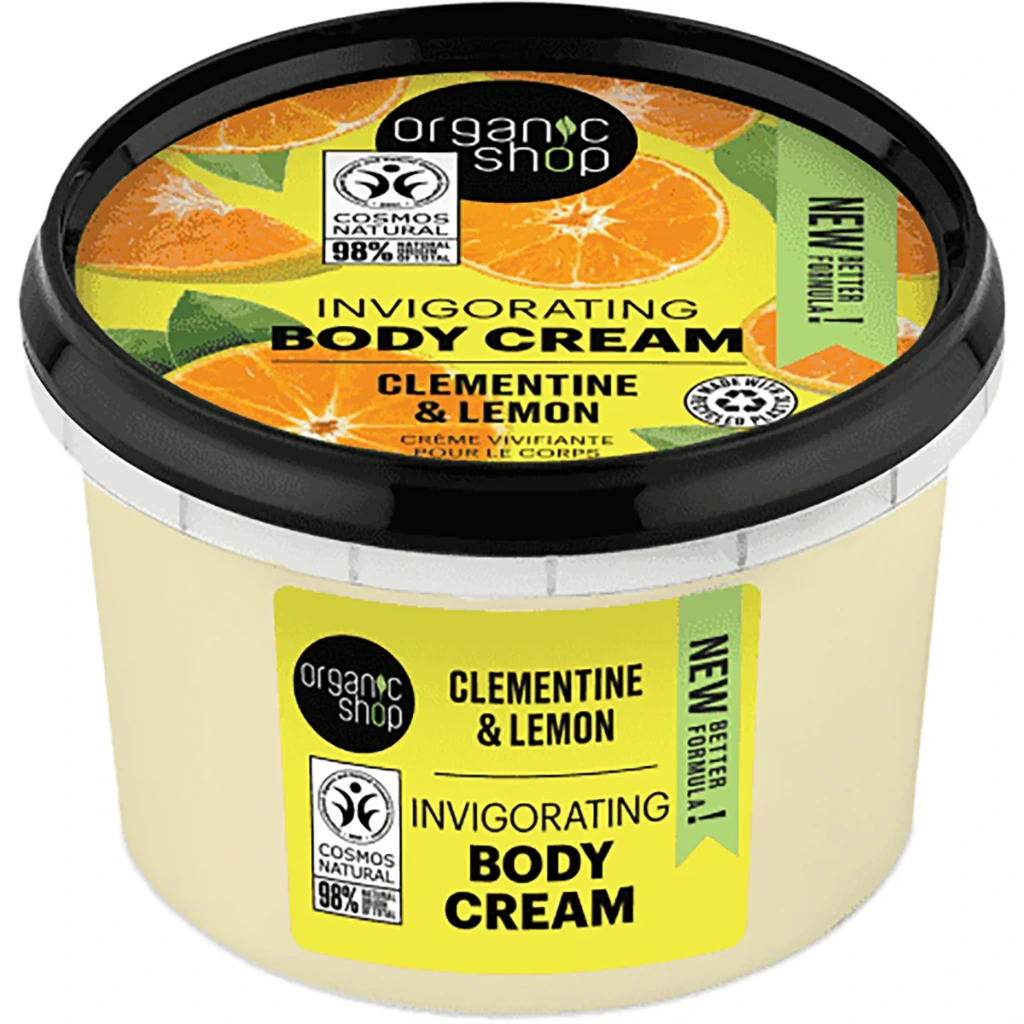 Organic Shop Invigorating Body Cream Clementine and Lemon (250ml)