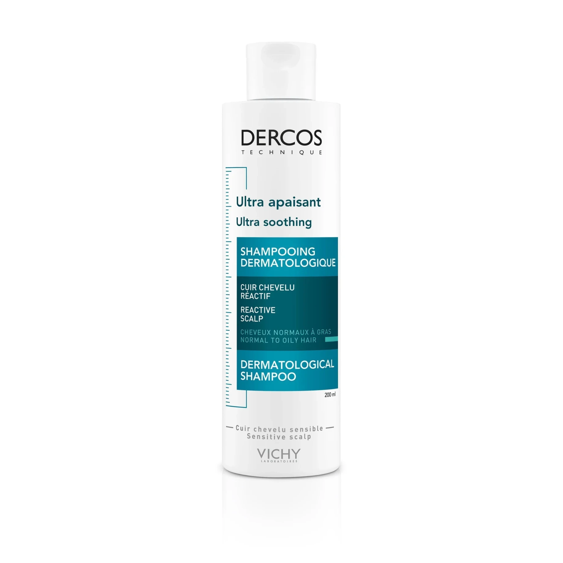 Vichy Dercos Ultra Soothing Shampoo for Normal to Oily Hair and Sensitive Scalp 200 Ml