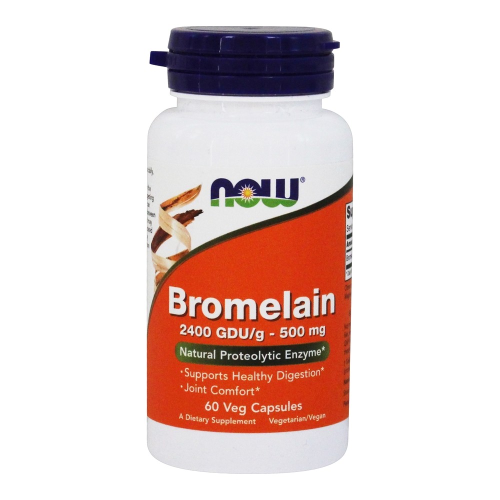 NOW Foods Bromelain Supplement Vitamin | 500 Mg | 60 Veg Caps